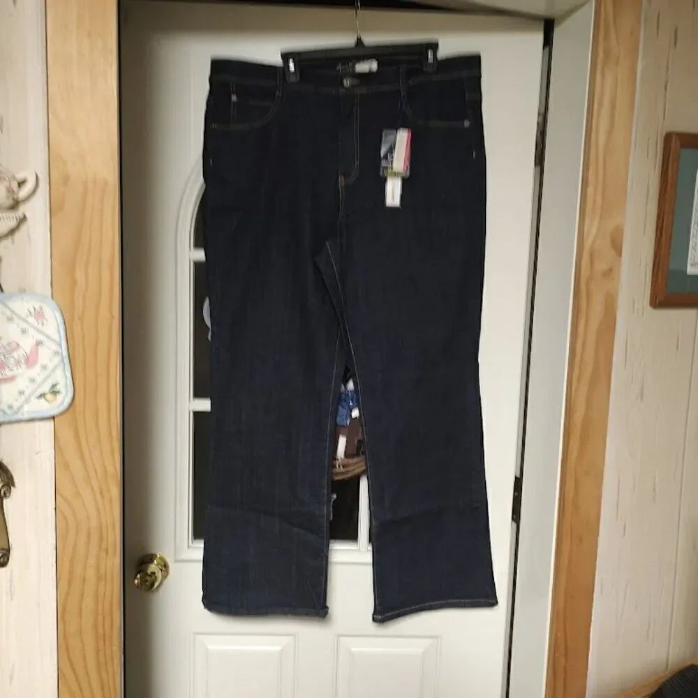 New Gloria Vanderbilt Perfect Fit Slimming Tummy Panels Bootcut Jeans Womens 20W